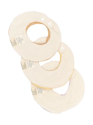 FABELAB 3er-Set: Lätzchen in Rosa/ Gelb/ Hellbraun