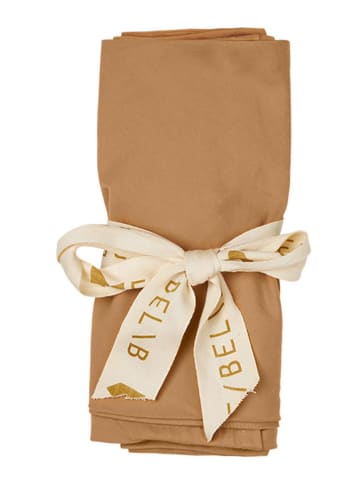 FABELAB Pokrowiec w kolorze jasnobrązowym na poduszkę do karmienia - 94 x 31 cm