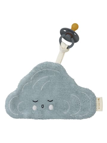 FABELAB Kuscheltuch mit Schnuller "Cloud" in Blau - ab Geburt