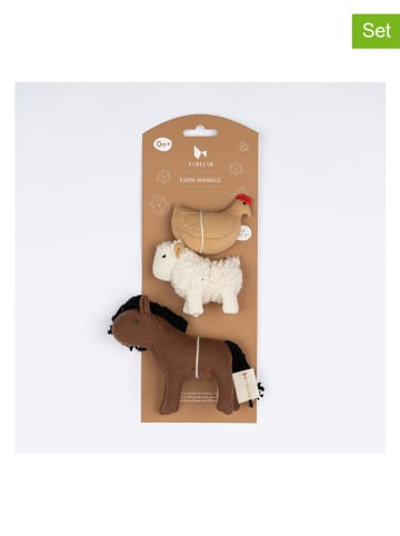 FABELAB Maskotki (3 szt.) "Pocket Friend - Farm Animals" - 0+