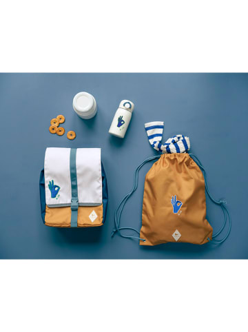 FABELAB Rucksack in Petrol/ Senf/ Weiß - (B)26 x (H)32 x (T)9 cm