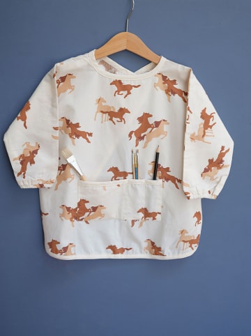 FABELAB Fartuszek "Wild at Heart" w kolorze białym do majsterkowania