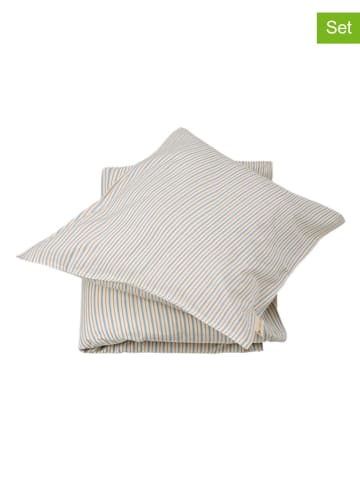 FABELAB Komplet pościeli w kolorze białym ze wzorem