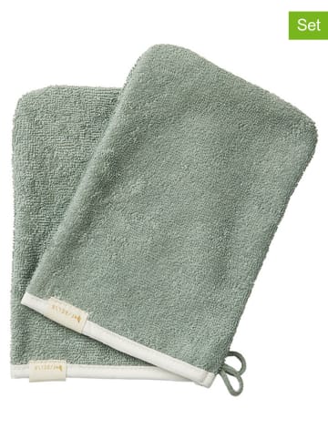 FABELAB 2-delige set: washandjes groen