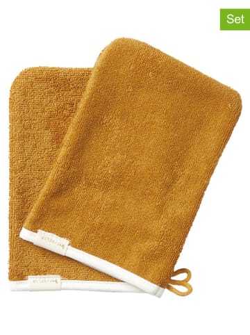 FABELAB 2-delige set: washandjes lichtbruin