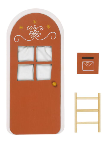 FABELAB 3-częściowy zestaw dekoracji świątecznych LED w kolorze brązowoczerwonym