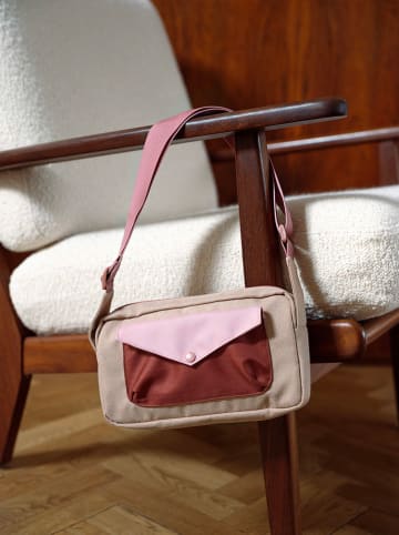 FABELAB Schoudertas lichtroze/bordeaux/beige - (B)24 x (H)14 cm