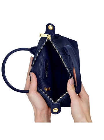 ATELIERS SAINT GERMAIN Leren handtas donkerblauw - (B)24 x (H)15 x (D)11 cm