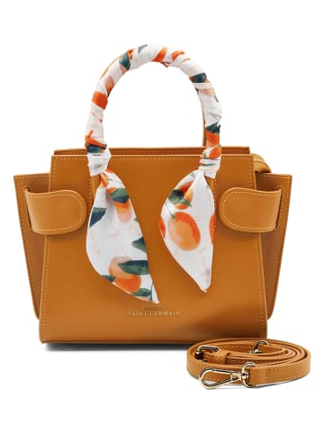 ATELIERS SAINT GERMAIN Leder-Henkeltasche in Camel - (B)19 x (H)17 x (T)9 cm