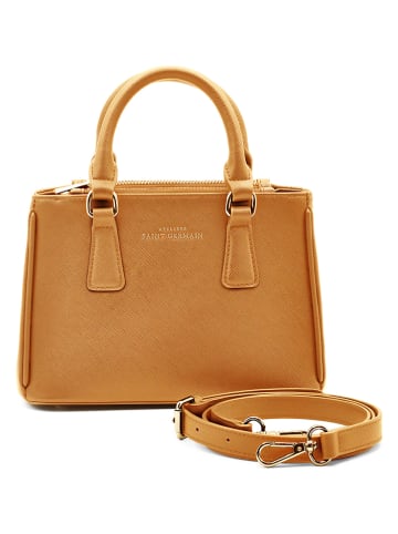 ATELIERS SAINT GERMAIN Leren handtas camel - (B)23 x (H)16 x (D)10 cm