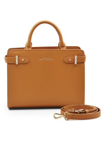ATELIERS SAINT GERMAIN Leren handtas camel - (B)25 x (H)19 x (D)10 cm