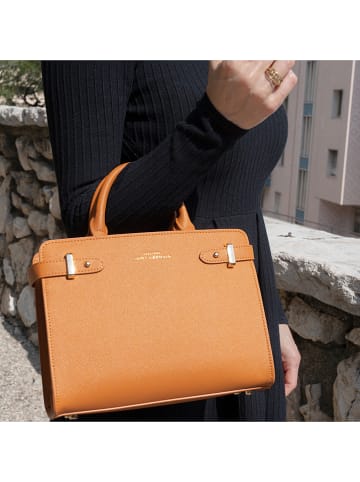 ATELIERS SAINT GERMAIN Leren handtas camel - (B)25 x (H)19 x (D)10 cm