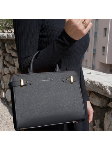 ATELIERS SAINT GERMAIN Leder-Henkeltasche in Schwarz - (B)25 x (H)19 x (T)10 cm