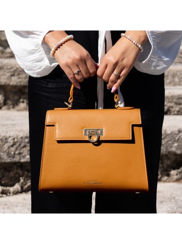 ATELIERS SAINT GERMAIN Leder-Henkeltasche in Hellbraun - (B)26 x (H)20 x (T)11 cm