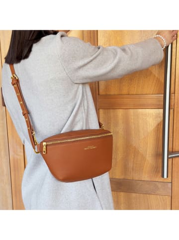 ATELIERS SAINT GERMAIN Leder-Brustbeutel in Hellbraun - (B)26 x (H)15 x (T)9 cm