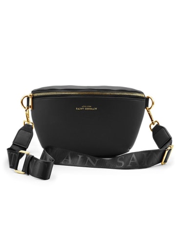 ATELIERS SAINT GERMAIN Leder-Brustbeutel in Schwarz - (B)26 x (H)15 x (T)9 cm
