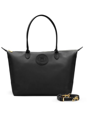 ATELIERS SAINT GERMAIN Leder-Shopper in Schwarz - (B)42 x (H)25 x (T)19 cm