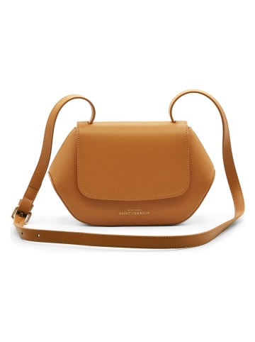 ATELIERS SAINT GERMAIN Leren schoudertas camel - (B)26 x (H)17 x (D)7 cm