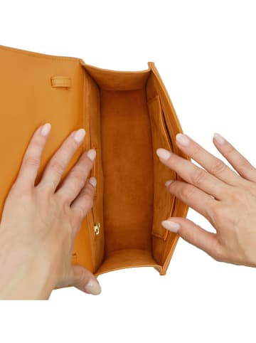 ATELIERS SAINT GERMAIN Skórzana torebka w kolorze karmelowym - 23 x 17 x 7 cm
