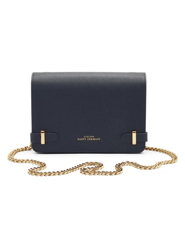 ATELIERS SAINT GERMAIN Leder-Umhängetasche in Schwarz - (B)23 x (H)17 x (T)7 cm