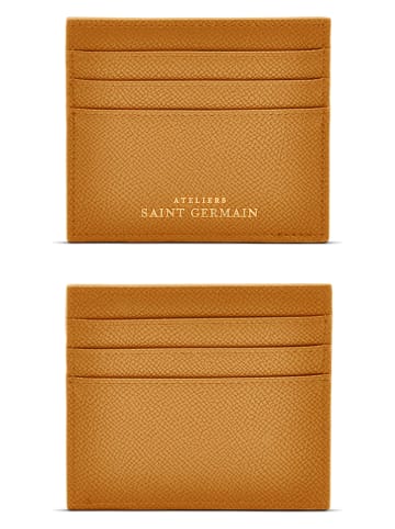ATELIERS SAINT GERMAIN Skórzane etui w kolorze karmelowym na karty - 10 x 9 x 0,3 cm