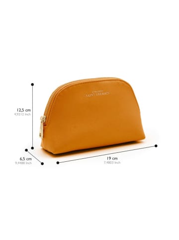 ATELIERS SAINT GERMAIN Leren cosmeticatas lichtbruin - (B)19 x (H)12,5 x (D)6,5 cm