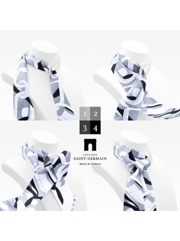 ATELIERS SAINT GERMAIN Sjaal groen/wit