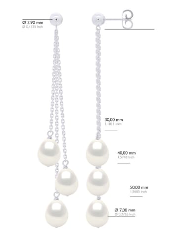 ATELIERS SAINT GERMAIN Witgouden oorstekers met parels