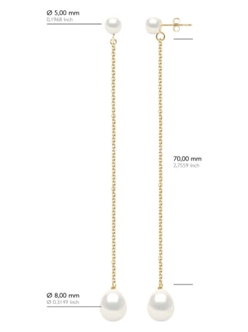 ATELIERS SAINT GERMAIN Złote kolczyki-wkrętki z perłami