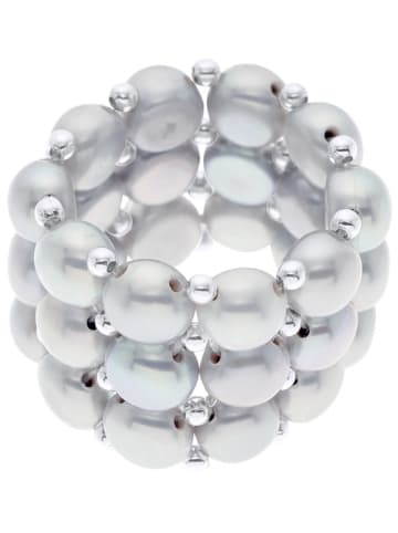 ATELIERS SAINT GERMAIN Pierścionek perłowy w kolorze szarym