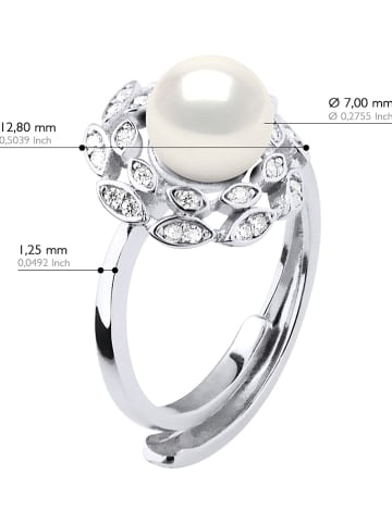 ATELIERS SAINT GERMAIN Zilveren ring met edelstenen en zoetwaterkweekparel