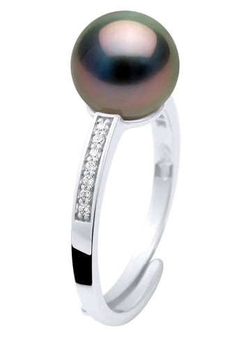 ATELIERS SAINT GERMAIN Zilveren ring met edelstenen en tahitikweekparel