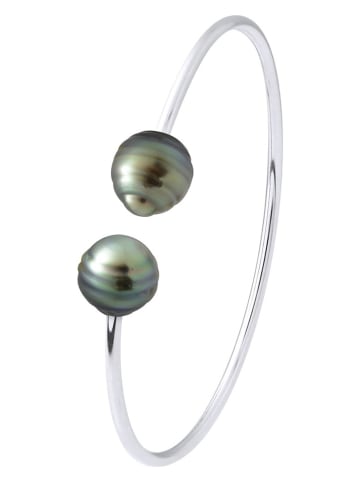 ATELIERS SAINT GERMAIN Silber-Armreif mit Tahitizuchtperle