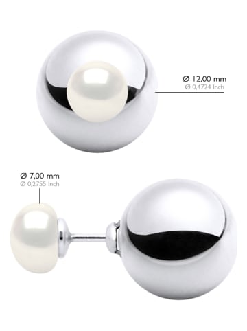 ATELIERS SAINT GERMAIN Zilveren oorstekers met zoetwaterkweekparels