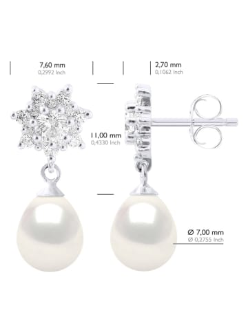 ATELIERS SAINT GERMAIN Silber-Ohrstecker mit Edelsteinen und Süßwasserzuchtperlen