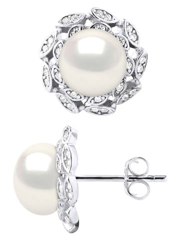 ATELIERS SAINT GERMAIN Zilveren oorstekers met edelstenen en zoetwaterkweekparels