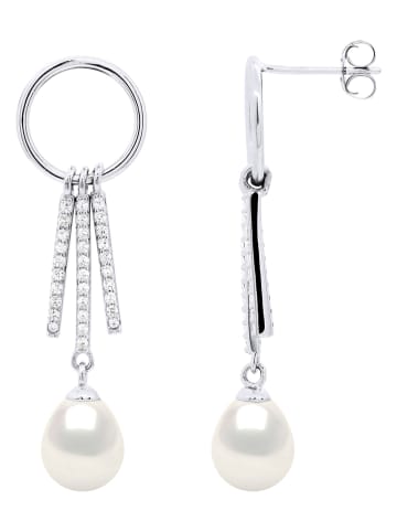 ATELIERS SAINT GERMAIN Silber-Ohrstecker mit Edelsteinen und Süßwasserzuchtperlen