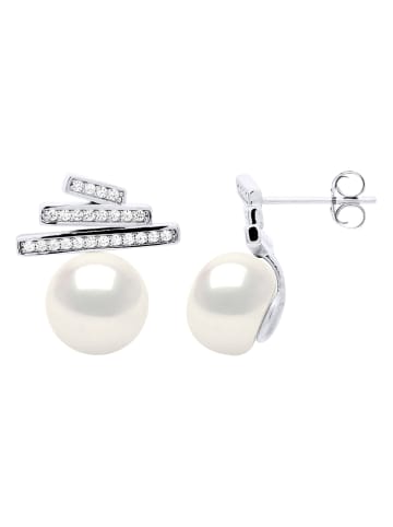 ATELIERS SAINT GERMAIN Silber-Ohrstecker mit Süßwasserzuchtperlen und Zirkonia