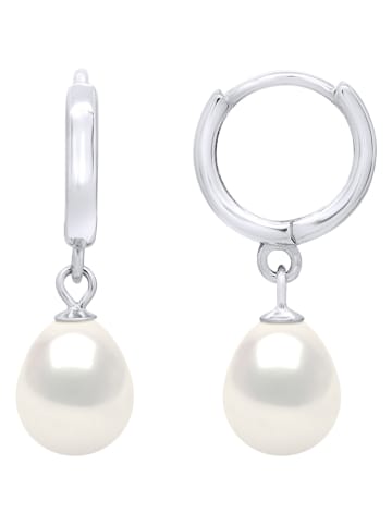 ATELIERS SAINT GERMAIN Srebrne kolczyki-kreole z perłami