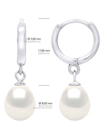 ATELIERS SAINT GERMAIN Srebrne kolczyki-kreole z perłami