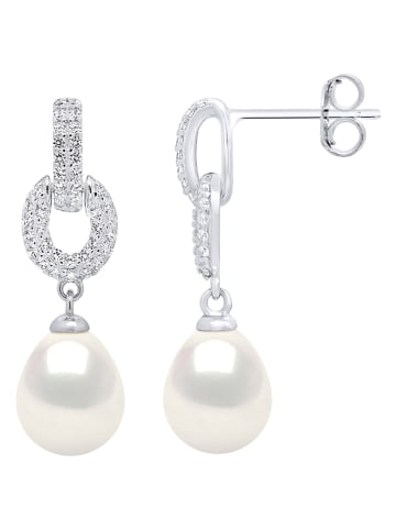 Pearline Zilveren oorstekers met parels