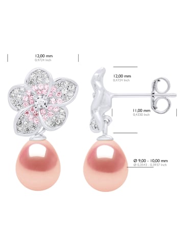 ATELIERS SAINT GERMAIN Zilveren oorstekers met edelstenen en zoetwaterkweekparels