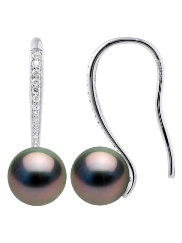 ATELIERS SAINT GERMAIN Silber-Ohrhänger mit Edelsteinen und Tahitizuchtperlen
