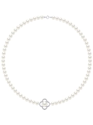ATELIERS SAINT GERMAIN Perlen-Halskette mit Edelsteinen in Weiß - (L)45 cm