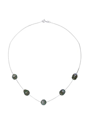 ATELIERS SAINT GERMAIN Silber-Halskette mit Tahitizuchtperlen - (L)42 cm