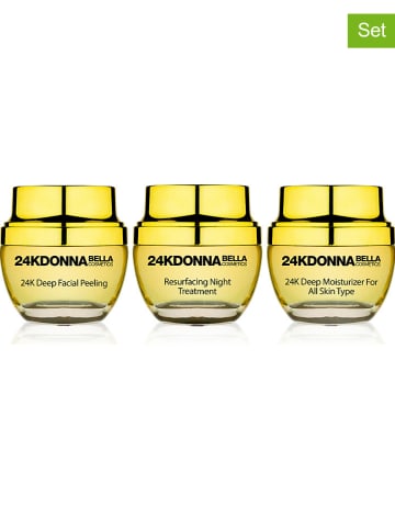Donna Bella 3-delige gezichtsverzorgingsset "Coffret 24K Daily Routine", elk 50 ml