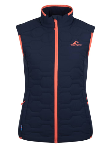 Westfjord Doorgestikte bodywarmer "Glymur" donkerblauw