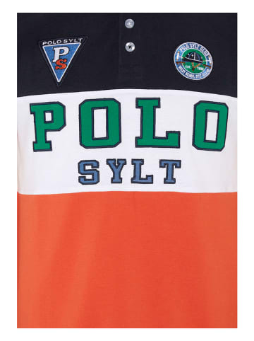 Polo Sylt Koszulka polo w kolorze pomarańczowo-biało-czarnym