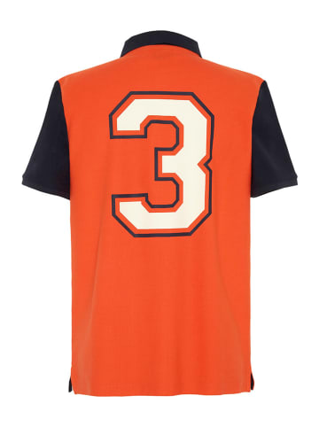 Polo Sylt Poloshirt oranje/wit/zwart