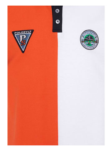 Polo Sylt Koszulka polo w kolorze pomarańczowo-biało-czarnym